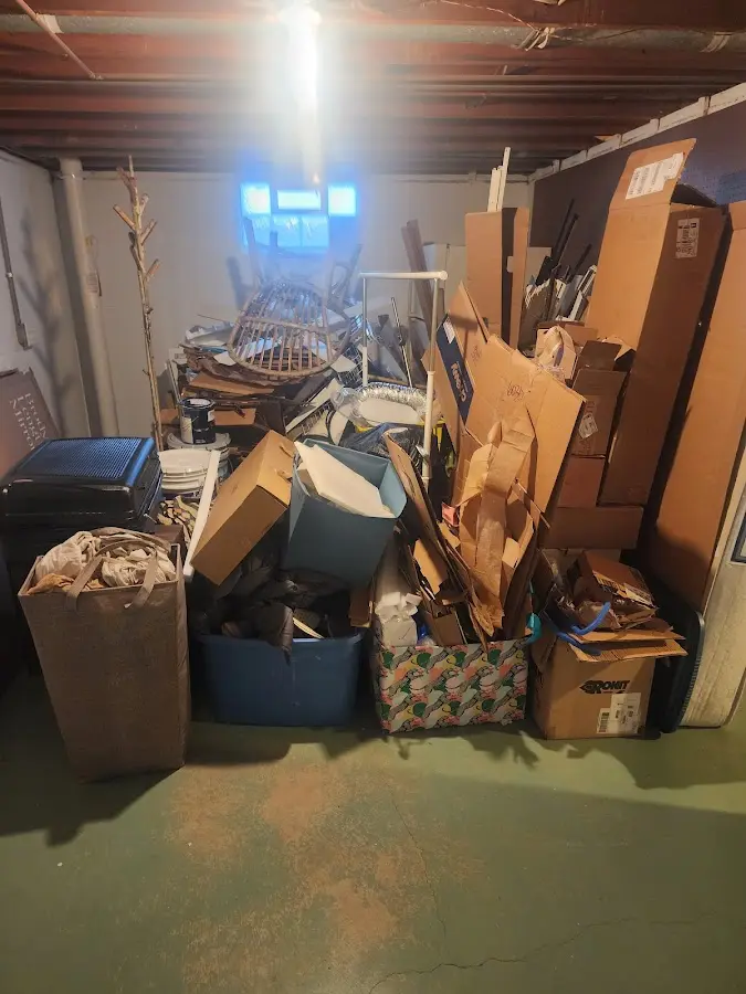 Roll-off dumpster container at job site for Construction Dumpster Rental in Leroy